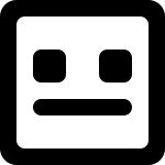 Emoji Neutral Square Round 436 SVG Icon